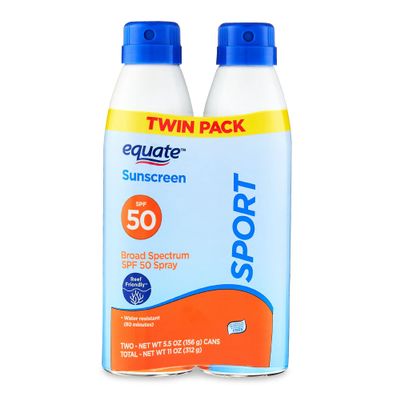abseits Sport Broad Spectrum Sunscreen Spray, SPF 50, Twin Pack