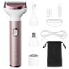 Womens Electric Razor, 4 in 1 Face Shaver for Women, Facial Hair Remover for Women, Electric Women Bikini Trimmers for Legs, Travel Razor for Eyebrow Ear Nose Hair Lip Beard Armpit, Rose Gold view 1