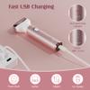 Womens Electric Razor, 4 in 1 Face Shaver for Women, Facial Hair Remover for Women, Electric Women Bikini Trimmers for Legs, Travel Razor for Eyebrow Ear Nose Hair Lip Beard Armpit, Rose Gold view 4