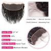 13x4 Lace Frontal Closure Kinky Curly Lace Frontal Closure 16 Inch Unprocessed Brazilian Virgin Hair HD Lace Closure Ear to Ear Transparent Lace Frontal with Baby Hair Natural Color  view 2