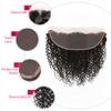 13x4 Lace Frontal Closure Kinky Curly Lace Frontal Closure 12 Inch Unprocessed Brazilian Virgin Hair HD Lace Closure Ear to Ear Transparent Lace Frontal with Baby Hair Natural Color  view 3