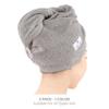 American Soft Linen 100% Cotton Hair Towels for Women, Head Towel Cap, Cotton Hair Turban Towel Wrap for Long Curly Anti Frizz Hair, Soft and Absorbent Cotton Hair Towels 2 Pack, Light Gray view 3