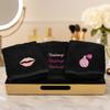 DAN RIVER Black Makeup Washcloths - Pack of 6 (13x13 in) - Ultra Soft Cotton Face Towels with Embroidery - Reusable, Quick-Dry & Machine Washable Makeup Remover Cloths for Bathroom, Spa & Salon view 2