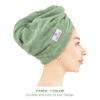 American Soft Linen 100% Cotton Hair Towels for Women, Head Towel Cap, Cotton Hair Turban Towel Wrap for Long Curly Anti Frizz Hair, Soft and Absorbent Cotton Hair Towels 2 Pack, Sage Green view 2
