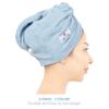 American Soft Linen 100% Cotton Hair Towels for Women, Head Towel Cap, Cotton Hair Turban Towel Wrap for Long Curly Anti Frizz Hair, Soft and Absorbent Cotton Hair Towels 2 Pack, Sky Blue view 2