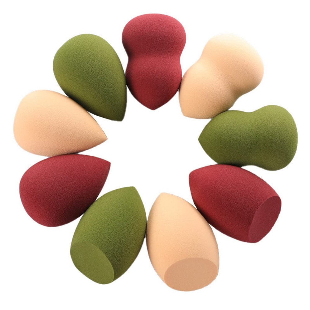 NSADE Beauty EgPowder g Puff Sponge Gourd Makeup Eggs Do Not Eat Powder Beauty Tools Dry and Wet Use(Beauty Egg Skin Tone 3pcs + Puff Holder + Box Set)