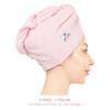 American Soft Linen 100% Cotton Hair Towels for Women, Head Towel Cap, Cotton Hair Turban Towel Wrap for Long Curly Anti Frizz Hair, Soft and Absorbent Cotton Hair Towels 2 Pack, Pink view 2