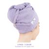 American Soft Linen 100% Cotton Hair Towels for Women, Head Towel Cap, Cotton Hair Turban Towel Wrap for Long Curly Anti Frizz Hair, Soft and Absorbent Cotton Hair Towels 2 Pack, Lilac view 3