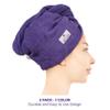 American Soft Linen 100% Cotton Hair Towel Cap and Wrap for Long Curly Anti Frizz Hair, Absorbent 2 Pack, Purple view 2