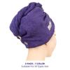 American Soft Linen 100% Cotton Hair Towel Cap and Wrap for Long Curly Anti Frizz Hair, Absorbent 2 Pack, Purple view 3
