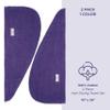 American Soft Linen 100% Cotton Hair Towel Cap and Wrap for Long Curly Anti Frizz Hair, Absorbent 2 Pack, Purple view 4