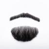 RoseAuroma Goatee Fake Beard 100% Human Hair Face Beard Sexy Reusable Entertainment/Makeup Props/Drama/Party/Cosplay Black view 2