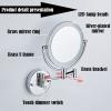 XYXHEII Makeup Mirror with Lights and Magnification, Vanity Mirror with Lights for Bedroom, 360 Degree Rotation Detachable Rechargeable, for Bathroom and Vanity view 2