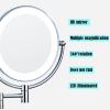 XYXHEII Makeup Mirror with Lights and Magnification, Vanity Mirror with Lights for Bedroom, 360 Degree Rotation Detachable Rechargeable, for Bathroom and Vanity view 4