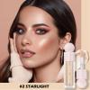 Erinde Liquid Highlighter - Face Highlighter Bronzer Makeup Stick, Natural Glossy Finish, Lightweight Blendable Cream Face Illuminator, Cruelty-free, 02# STARLIGHT view 3