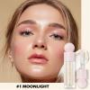 Erinde Liquid Highlighter, Face Bronzer Stick, Natural Glossy Finish, Lightweight Blendable Silky Smooth Cream Illuminator, Cruelty-Free, 01# Moonlight view 3