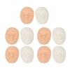 Practice Skin, 10 Pcs 3D Microblading Training Skin, Soft Silicone Practice Skin Head, Eyebrow Lips Permanent Makeup for Beginners & Artists, 2 Colors Mixed view 1
