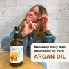 Nature Packaged Argan Oil for Hair Growth Oil 16oz (Aceite de Argan) - 100% Pure Cold Pressed Moroccan Oils - Suitable for Colored & Damaged Hair, Face, Body Oils, Nail & Scalp view 3