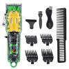 OPLLER Hair Clippers,Beard Trimmer for Men, Transparent Hair Clipper Electric Professional Clipper Hair Barber Men LCD Display USB Rechargeable Hair Styling Trimmer Machine (Color : Black) view 4