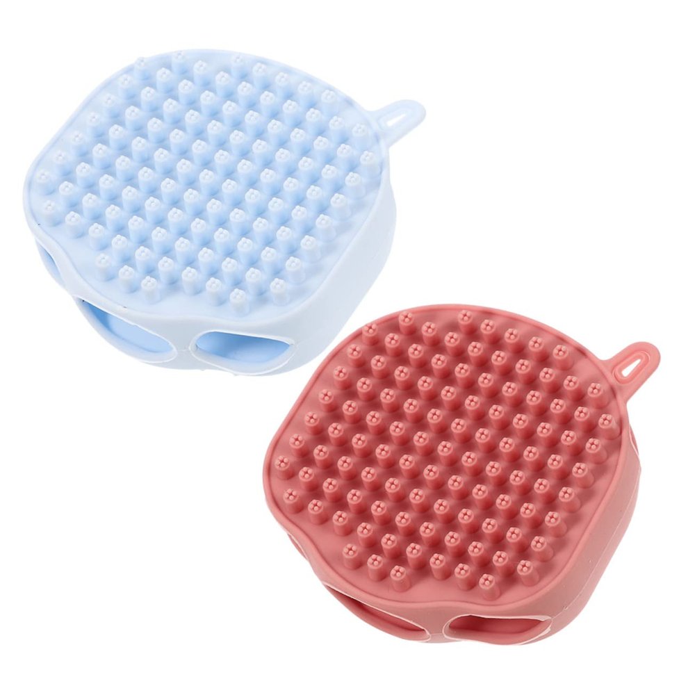 2pcs Shampoo Bath Brush Bath Loofah Brush Bathing Scrubber Bathing Massager Convenient Silicone Brush Body Scrubber Travel Silicone Bath Brush Bath Sponges Child Variety