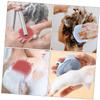 2pcs Shampoo Bath Brush Bath Loofah Brush Bathing Scrubber Bathing Massager Convenient Silicone Brush Body Scrubber Travel Silicone Bath Brush Bath Sponges Child Variety view 3
