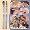 Shine Chance Acrylic Nail Art Brush Size 16, 100% Pure Kolinsky Hair Oval for Application, Professional Extension Manicure Tool Striping Drawing Pen DIY Home Salon, Silver, 1.0 Count view 4