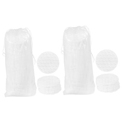 FRCOLOR 2pcs Cotton Face Pads Makeup Remover Pads for Face Gentle Exfoliating Cleansing Reusable Makeup Washcloths for Travel
