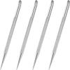 minkissy 4pcs Stainless Steel Cuticle Pusher Trimmer Dual Sided Nail Care Tools for Manicure Pedicure Ideal for Cleaning Nail Cuticles and Ingrown Nails view 1