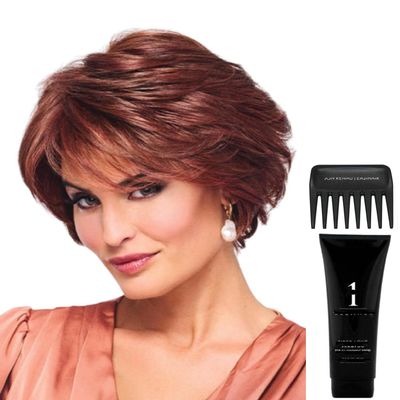 Bundle - 4 Items: Captivating Canvas Wig by Raquel Welch, Christy's Wigs Q & A Booklet, Synthetic Shampoo & Wide Tooth Comb - Color: RL19/23