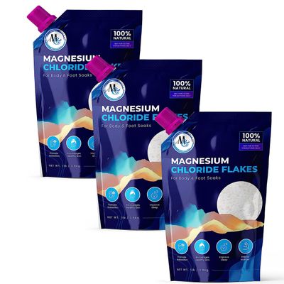 Dead Sea Magnesium Flakes Bath Salts | Premium Magnesium Supplement Bath Salts (15 Pound)