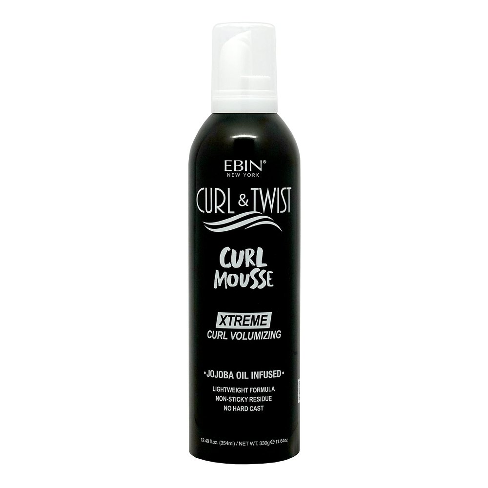 EBIN NEW YORK Curl & Twist Xtreme Curl Volumizing Mousse 12.49oz/354ml | Jojoba & Lavender Oil Infused | Adds Moisture | Vitamin B Strengthens Hair | Anti-Frizz, Smooth Finish
