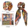 Cutewing Paisley Scrunchie Hair Accessories - Chiffon Hair Scarf Bandana, Scrunchies, Ribbons, Ponytail Holders, and Bow Scrunchies for Women (6PCS) view 2