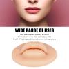 3D Silicone Lips, Semi Permanent Soft Fake Lips with Real Skin Touch Feeling, Reusable Washable Mouth Model for Lip Nail Display, Practical Piercing Practice Tool for Beginners(Dark Skin Color) view 4