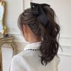 Banana Clip Elegant Satin Ribbon Bowknot Banana Clip For Women Girl Sweet Cute Vertical Clip Ponytail Clip Hairpin Headdress Hair Accessories view 4