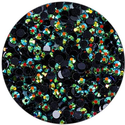 3000 Pieces SS12 3mm Flatback Rhinestones Clear Glasses Round Gems AB Crystals for Nail Art DIY Crafts Clothes Glitter Stones Dark Green