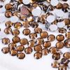 3000 Pieces SS12 3mm Flatback Rhinestones Clear Glass Round Gems Crystals for Nail Art DIY Crafts Clothes Shoes Bags Dark Coffee view 1