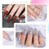 modelones Iridescent Silver Mix Glitter Gel Top Coat & 3 Pcs No Wipe Gel Top and Base Coat view 4