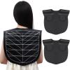 2 Pcs Hair Cutting Guide Collar Silicone Hair Dye Collar Waterproof Cutting Cape for Hair Stylist Rubber Neck Wrap Hair Cutting Pad Guide with Guidelines for Barber Shop Salon Hairdressing, Black view 1