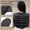 2 Pcs Hair Cutting Guide Collar Silicone Hair Dye Collar Waterproof Cutting Cape for Hair Stylist Rubber Neck Wrap Hair Cutting Pad Guide with Guidelines for Barber Shop Salon Hairdressing, Black view 3