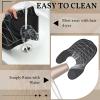 2 Pcs Hair Cutting Guide Collar Silicone Hair Dye Collar Waterproof Cutting Cape for Hair Stylist Rubber Neck Wrap Hair Cutting Pad Guide with Guidelines for Barber Shop Salon Hairdressing, Black view 4