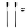 Metal Eyelash Comb & Separator - 2 Pack Eyelash & Eyebrow Brush Grooming Tool with Metal Teeth for Women view 1