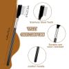 Metal Eyelash Comb & Separator - 2 Pack Eyelash & Eyebrow Brush Grooming Tool with Metal Teeth for Women view 3