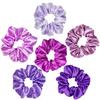 Sufermoe 6 Pcs Satin Silk Hair Scrunchies, Soft Hair Ties for Women and Girls, 4.5 Inch Hair Bands, Assorted Purple view 4