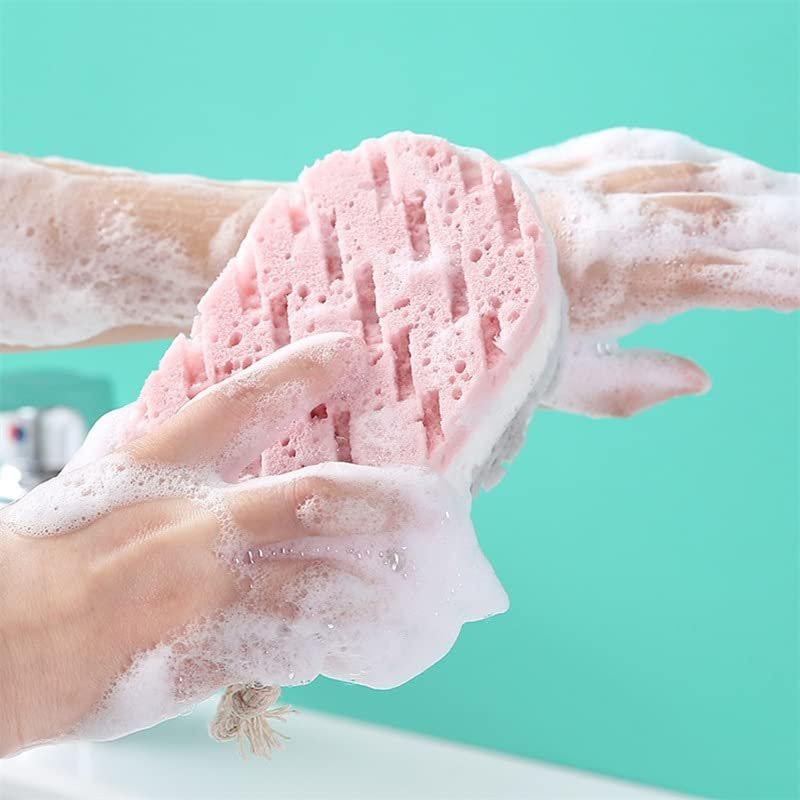 1PC Sponge Bath Ball Shower Rub For Whole Body Exfoliation Massage Brush Scrubber Body Brush Sponge Brush Bathroom Accessories (Size : Gray)