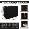 UIXIZQ Waterproof Large Makeup Pouch,Nylon Women Travel Toiletry Storage Preppy Cosmetic Bag for Girls,Big Makeup Organizer Bag Cute Zipper Pouch for Sport Work Gift(Large-Black) view 2