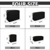 UIXIZQ Waterproof Large Makeup Pouch,Nylon Women Travel Toiletry Storage Preppy Cosmetic Bag for Girls,Big Makeup Organizer Bag Cute Zipper Pouch for Sport Work Gift(Large-Black) view 3