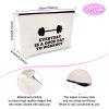 2Pcs Workout Gift for Women Makeup Bag Fitness Trainer Gift Dumbbell Weightlifting Presents Inspirational Keepsake for Bodybuilding Women Friend Christmas Birthday Presents for Her Travel Cosmetic Bag view 2