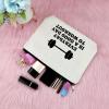2Pcs Workout Gift for Women Makeup Bag Fitness Trainer Gift Dumbbell Weightlifting Presents Inspirational Keepsake for Bodybuilding Women Friend Christmas Birthday Presents for Her Travel Cosmetic Bag view 4