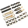 12pcs Duckbill Hair Clip Plaid Hairpins Girl Clips view 1