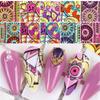 Geometry Flowers Nail Foils Transfer Nail Art Stickers Decals Nail Art Supplies 10 Rolls Boho Nail Stickers Bohemia Transfer Foils Paper Decoration For Nail Art Mix Retro Flower DIY Nail Foil Slider view 2